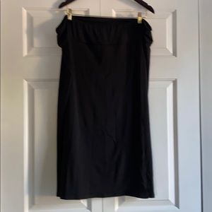 Black faux wrap skirt